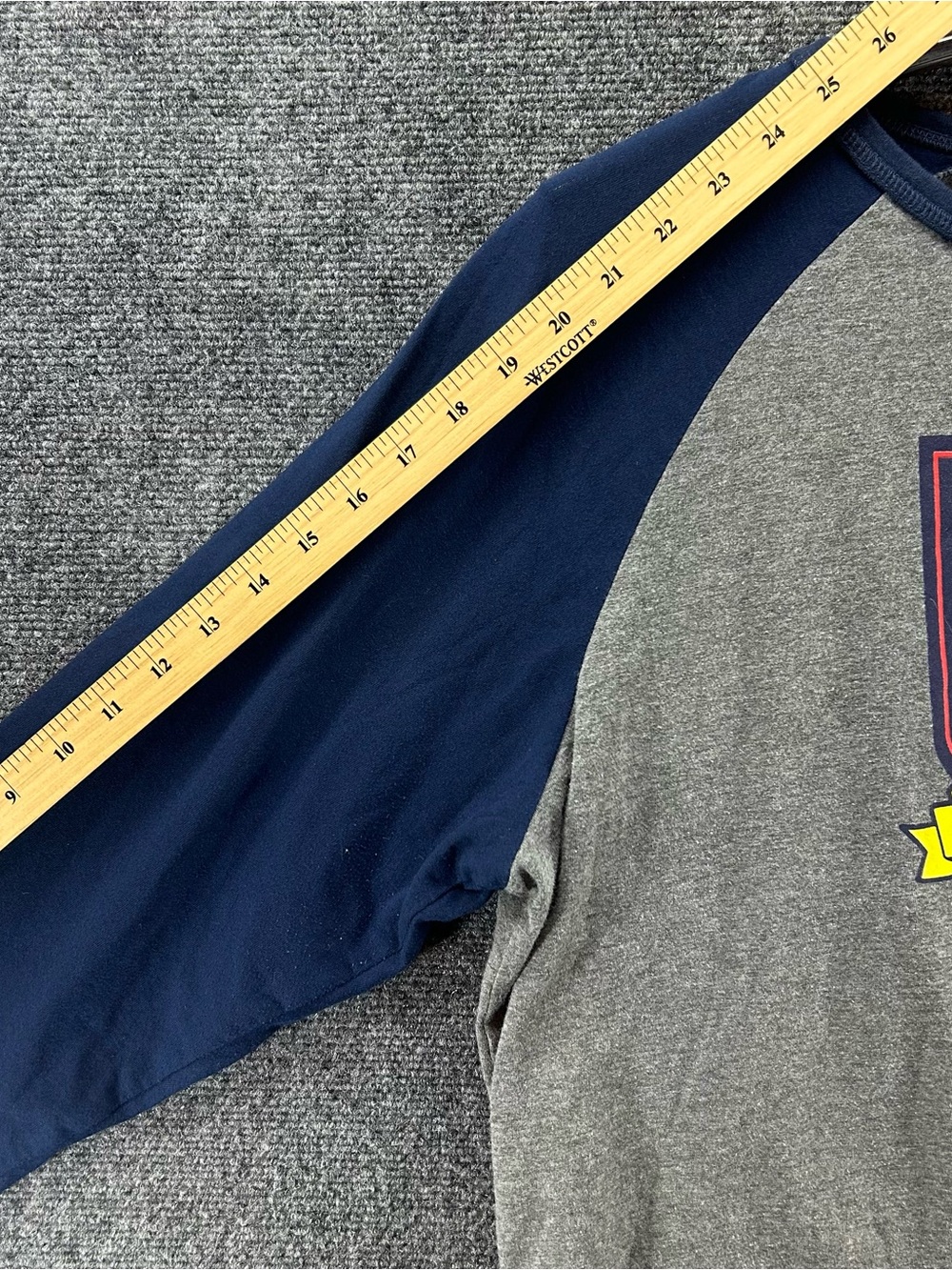Ted Lasso Shirt Mens L Blue Cotton AFC Richmond Soccer 3/4 Sleeves Jerry Leigh - Picture 5 of 9